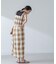 RITA ROW／Checkered smocked body top