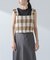 RITA ROW／Checkered smocked body top