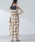 RITA ROW／Checkered pareo skirt