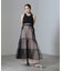 ESTHE／Tiered Tulle Cut-Out MaxiDress