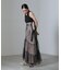 ESTHE／Tiered Tulle Cut-Out MaxiDress