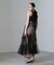 ESTHE／Tiered Tulle Cut-Out MaxiDress