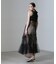 ESTHE／Tiered Tulle Cut-Out MaxiDress