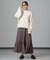 アシメティアードシフォンギャザースカート