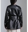 フェイクレザーベルテッドジャケット(セットアップ可)