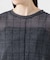 楊柳チェックシアーカットTシャツ