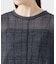 楊柳チェックシアーカットTシャツ
