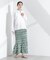 Sara mallika／COTTON POPLIN SHIRRING SKIRT