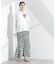 Sara mallika／COTTON POPLIN SHIRRING SKIRT