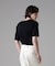「ASSEMBLANC」ウォッシャブルシルクワイドリブVネックニットTシャツ