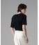 「ASSEMBLANC」ウォッシャブルシルクワイドリブVネックニットTシャツ