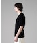 「ASSEMBLANC」ウォッシャブルシルクワイドリブVネックニットTシャツ