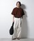 スポンディッシュ メッシュ クルーネックニットTEE
