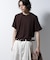 ｢Damerino｣ヘリンボンクルーネックTシャツ／防シワ・吸水速乾・UVカット