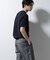 ｢Damerino｣ヘリンボンクルーネックTシャツ／防シワ・吸水速乾・UVカット