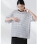 ボーダーシアーコットンTシャツ