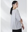 ボーダーシアーコットンTシャツ
