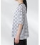 ボーダーシアーコットンTシャツ
