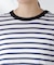 ボーダーシアーコットンTシャツ