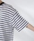ボーダーシアーコットンTシャツ