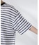 ボーダーシアーコットンTシャツ