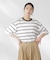 ボーダーシアーコットンTシャツ