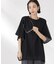 メッシュ×シフォンコンビチュニックトップス