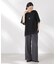 メッシュ×シフォンコンビチュニックトップス