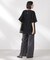メッシュ×シフォンコンビチュニックトップス