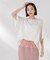 メッシュ×シフォンコンビチュニックトップス