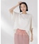 メッシュ×シフォンコンビチュニックトップス