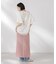 メッシュ×シフォンコンビチュニックトップス