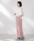 メッシュ×シフォンコンビチュニックトップス