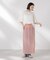 メッシュ×シフォンコンビチュニックトップス