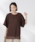メッシュ×シフォンコンビチュニックトップス