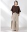 メッシュ×シフォンコンビチュニックトップス