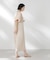 バルーンスリーブコンビカットワンピース