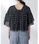 made in india コットンフロッキーフラワーブラウス