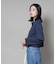 衿付アイレットクロップドニットカーディガン