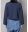 衿付アイレットクロップドニットカーディガン