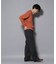 コットンMIXバルキーケーブルニット
