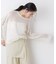 リネン混テープヤーンメッシュワイドニット