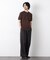 ワイドリブスタンダードヘンリーネックTシャツ 半袖