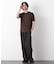 ワイドリブスタンダードヘンリーネックTシャツ 半袖