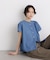 ライトオンスデニム前後2wayドルマンブラウス(セットアップ可)