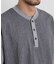 オーバーダイジャガードストライプヘンリーTシャツ 半袖