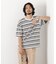 コーマコットンランダムボーダーTシャツ