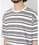 コーマコットンランダムボーダーTシャツ