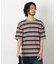 コーマコットンランダムボーダーTシャツ