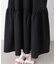 サッカーバックデザインギャザー切り替えフレアワンピース